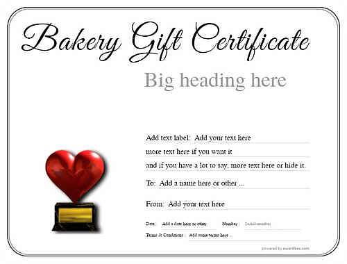 bakery gift certificate style1 default template image-158 downloadable and printable with editable fields