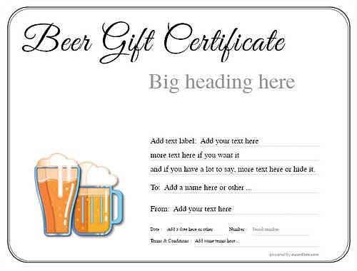 beer    gift certificate style1 default template image-184 downloadable and printable with editable fields