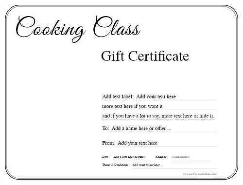cooking class gift certificate style1 default template image-211 downloadable and printable with editable fields