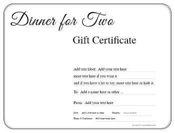 Two gift certificate main image 0