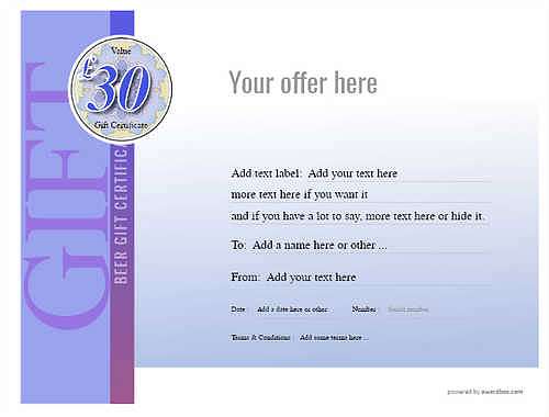 beer    gift certificate style3 blue template image-189 downloadable and printable with editable fields
