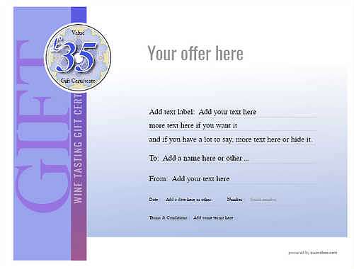 wine tasting gift certificate style3 blue template image-267 downloadable and printable with editable fields