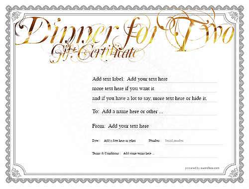 dinner for two gift certificate style4 default template image-113 downloadable and printable with editable fields