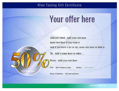 wine tasting gift certificate style6 blue template image-272 downloadable and printable with editable fields