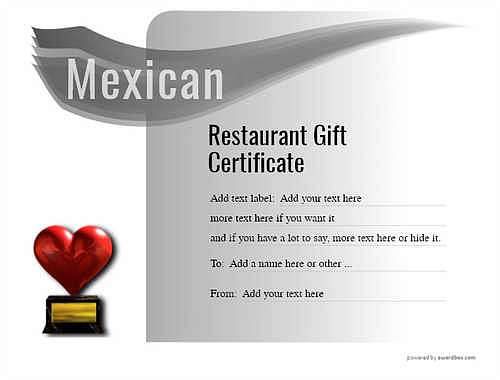 mexican restaurant gift certificates style7 default template image-39 downloadable and printable with editable fields