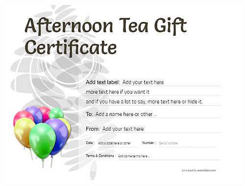 afternoon tea  gift certificate style9 default template image-102 downloadable and printable with editable fields
