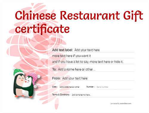 chinese restaurant gift certificate style9 red template image-75 downloadable and printable with editable fields