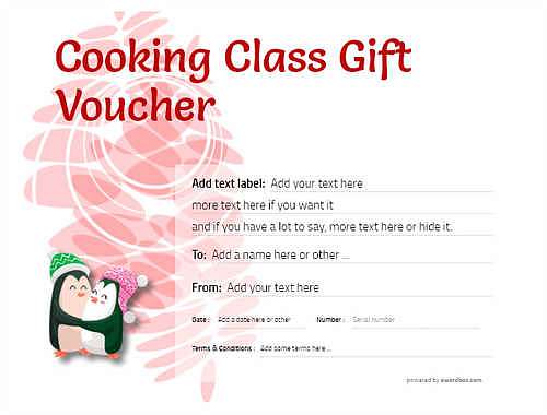 cooking class gift certificate style9 red template image-231 downloadable and printable with editable fields