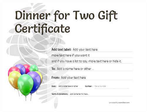 dinner for two gift certificate style9 default template image-128 downloadable and printable with editable fields