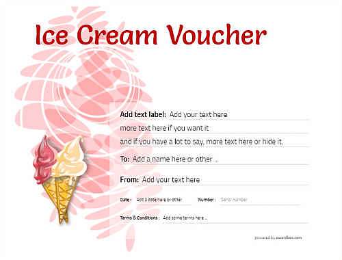 ice cream   gift certificate style9 red template image-257 downloadable and printable with editable fields
