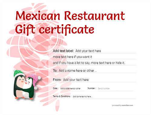mexican restaurant gift certificates style9 red template image-48 downloadable and printable with editable fields