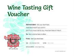 wine tasting gift certificate style9 green template image-285 downloadable and printable with editable fields