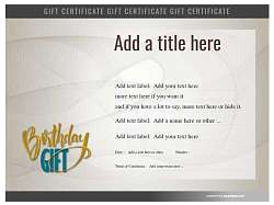 fully customizable gift certificate for birthday gift with interchangeable images template free to download and print