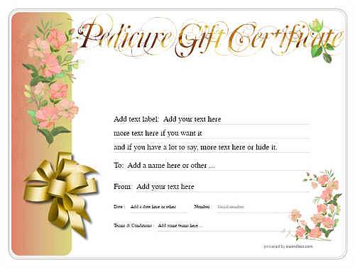  pedicure  gift certificate style8 red template image-43 downloadable and printable with editable fields