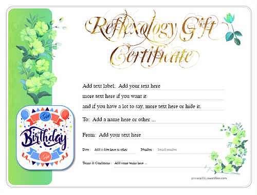 reflexology   gift certificate style8 green template image-253 downloadable and printable with editable fields