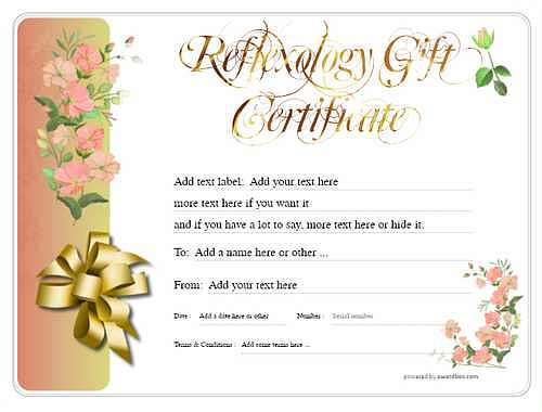 reflexology   gift certificate style8 red template image-251 downloadable and printable with editable fields