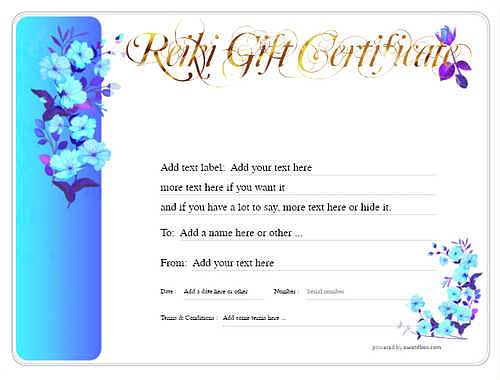 reiki   gift certificate style8 blue template image-280 downloadable and printable with editable fields