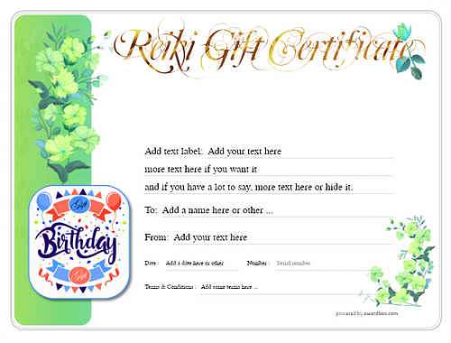 reiki   gift certificate style8 green template image-279 downloadable and printable with editable fields
