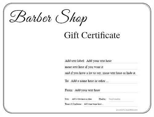 barber shop  gift certificate style1 default template image-80 downloadable and printable with editable fields