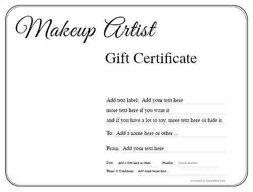makeup artist  gift certificate style1 default template image-54 downloadable and printable with editable fields