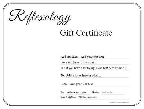 reflexology   gift certificate style1 default template image-236 downloadable and printable with editable fields
