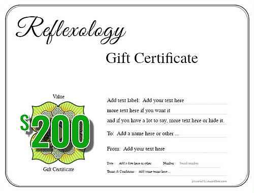 reflexology   gift certificate style1 default template image-237 downloadable and printable with editable fields