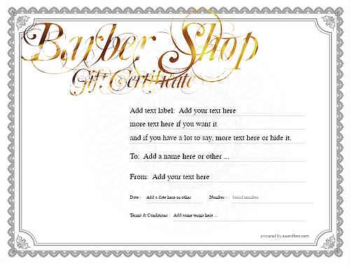 barber shop  gift certificate style4 default template image-86 downloadable and printable with editable fields