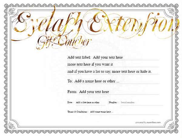eyelash extension  gift certificate style4 default template image-164 downloadable and printable with editable fields