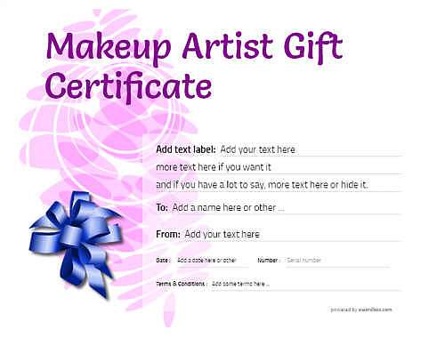 makeup artist  gift certificate style9 purple template image-73 downloadable and printable with editable fields