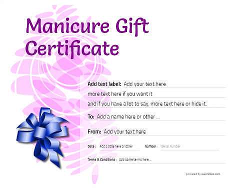  manicure  gift certificate style9 purple template image-21 downloadable and printable with editable fields