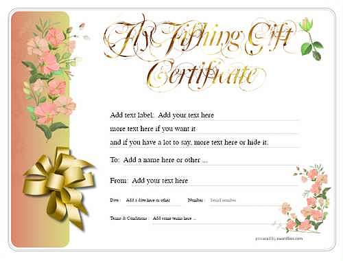 fly fishing  gift certificate style8 red template image-95 downloadable and printable with editable fields