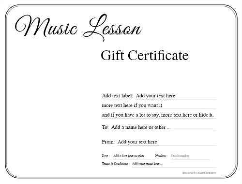 music lesson  gift certificate style1 default template image-184 downloadable and printable with editable fields