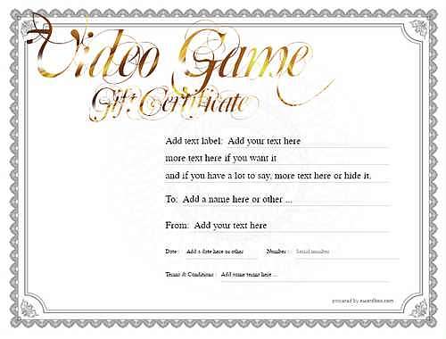 video game  gift certificate style4 default template image-112 downloadable and printable with editable fields