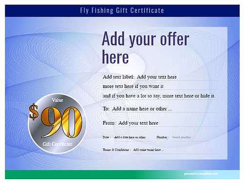fly fishing  gift certificate style6 blue template image-89 downloadable and printable with editable fields