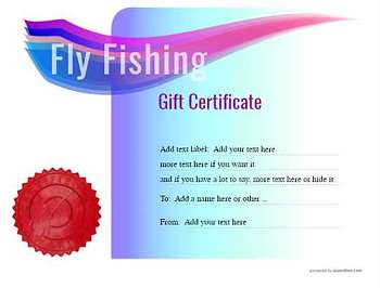 fly fishing gift certificate templates