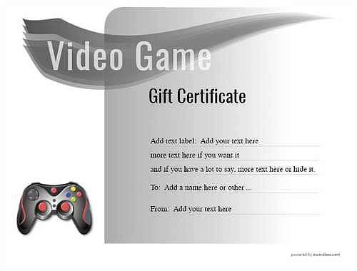 video game  gift certificate style7 default template image-117 downloadable and printable with editable fields
