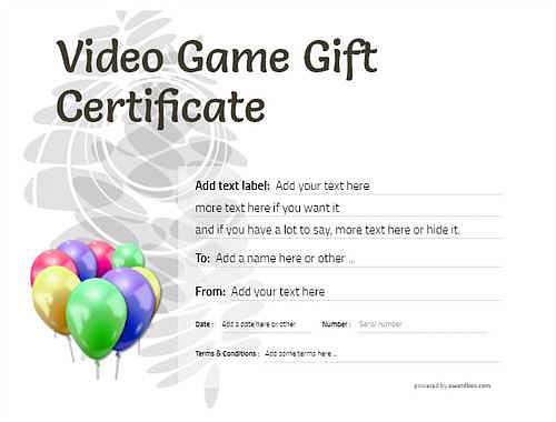 video game  gift certificate style9 default template image-127 downloadable and printable with editable fields