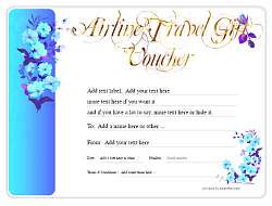 airline gift certificate style8 blue template image-332 downloadable and printable with editable fields