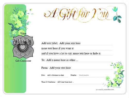 football ticket  gift certificate style8 green template image-617 downloadable and printable with editable fields