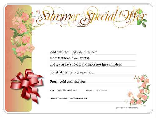lawn care gift certificate style8 red template image-719 downloadable and printable with editable fields