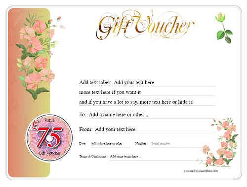 money   gift certificate style8 red template image-17 downloadable and printable with editable fields