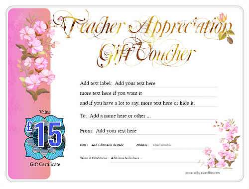 teacher appreciation gift certificate style8 pink template image-96 downloadable and printable with editable fields