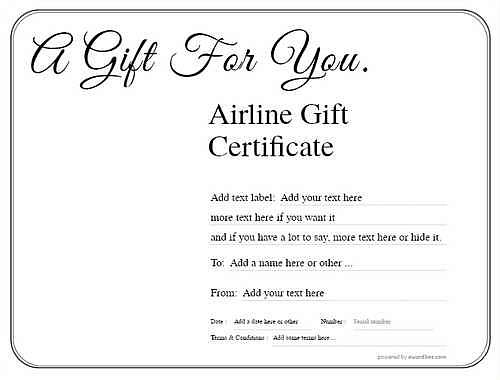 airline gift certificate style1 default template image-314 downloadable and printable with editable fields