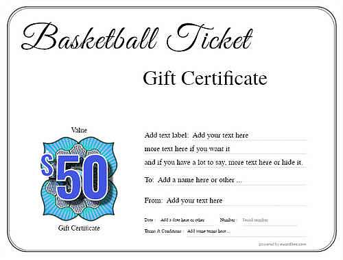 basketball ticket gift certificate style1 default template image-547 downloadable and printable with editable fields