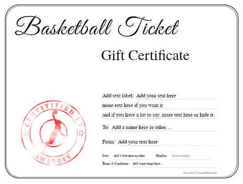 basketball ticket gift certificate style1 default template image-549 downloadable and printable with editable fields