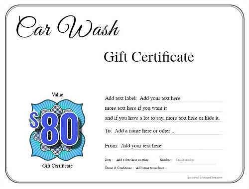 car wash gift certificate style1 default template image-209 downloadable and printable with editable fields