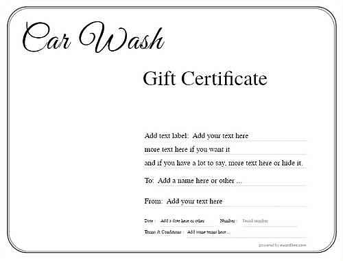 car wash gift certificate style1 default template image-210 downloadable and printable with editable fields