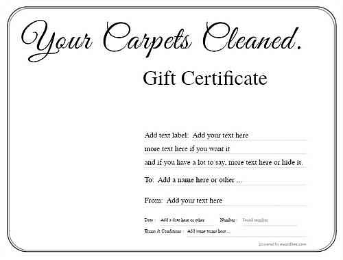 carpet cleaning  gift certificate style1 default template image-652 downloadable and printable with editable fields