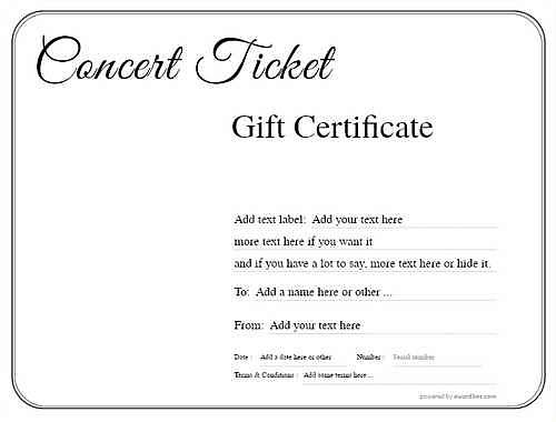 concert ticket gift certificate style1 default template image-574 downloadable and printable with editable fields