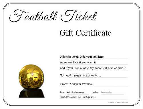 football ticket  gift certificate style1 default template image-601 downloadable and printable with editable fields